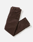 Dark Brown 5 Pocket Flex Terry Cords - Slim Straight