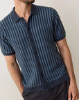 Navy Graham Sweater Button Down