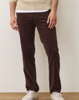 Dark Brown 5 Pocket Flex Terry Cords - Slim Straight