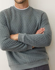 Dusty Pine Corbet Quilted Crewneck
