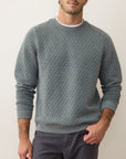 Dusty Pine Corbet Quilted Crewneck