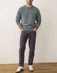Dusty Pine Corbet Quilted Crewneck