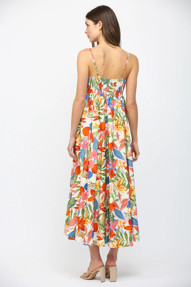 elizabeth midi dress White Multi Elizabeth Dress