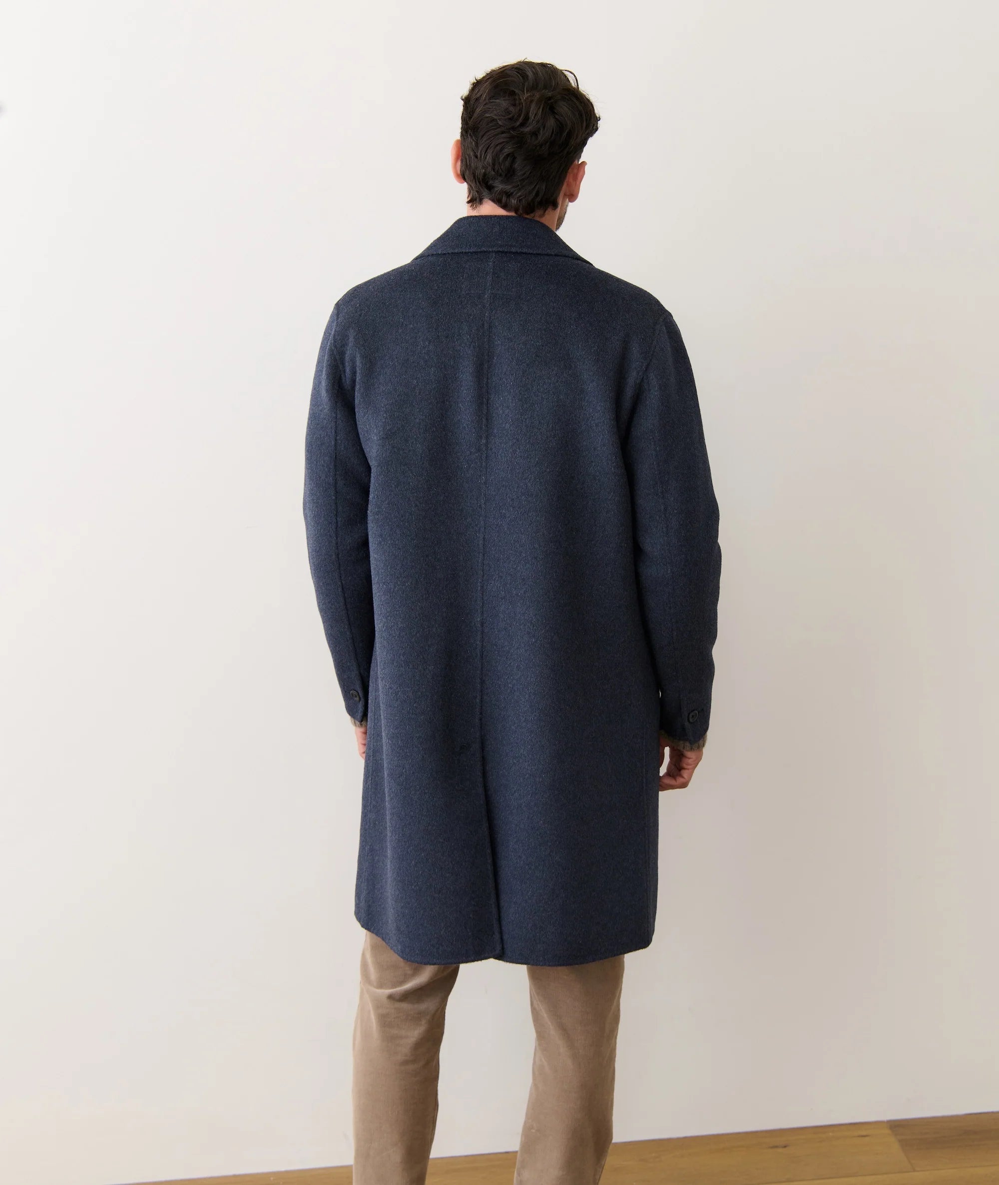 Navy Heather Irving Wool Longline Coat – Purpose Boutique