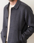 Navy & Taupe Luca Wool Jacket
