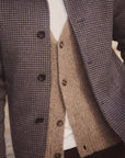 Navy & Taupe Luca Wool Jacket