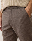 Dark Taupe Saturday Houndstooth Chino Pant