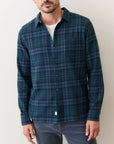 Green & Navy Plaid Tahoe Flannel Shirt
