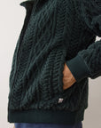 Green Gables Jacquard Sherpa Full Zip Jacket