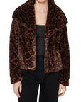 Faux Fur Leopard Jacket
