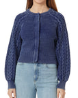 Indigo Blue Cableknit Cardigan