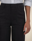 Black Topaz Porkchop Pocket Wide Leg Pants