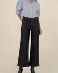 Black Meg Wide Leg Wide Hem Denim