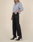 Black Meg Wide Leg Wide Hem Denim