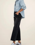 Black Meg High Rise Wide Straight Leg