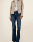 Stone Matilda Crop Trucker Jacket