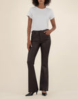 Chocolate Ana High Rise Flare Denim