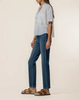 White Brianna Boxy Button Up