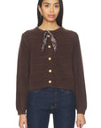 Brown Agnes Scarf Sweater
