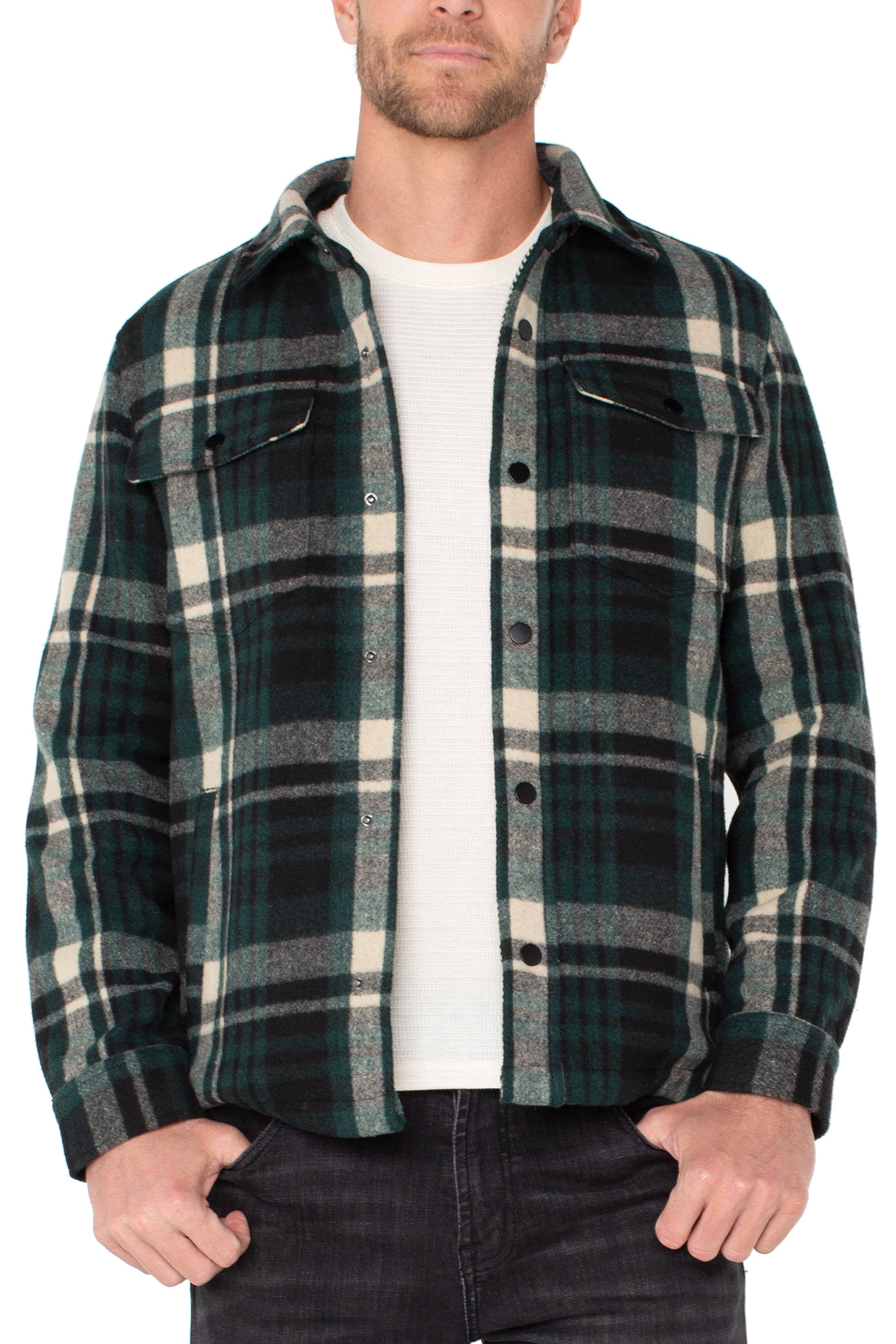 Spruce/Blk Mlt Men's Shirt Jacket