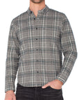Teal Multi Men's L/S Button Up Shirt