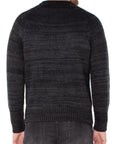 Black Gray Spruce Roll Neck Raglan Sweater