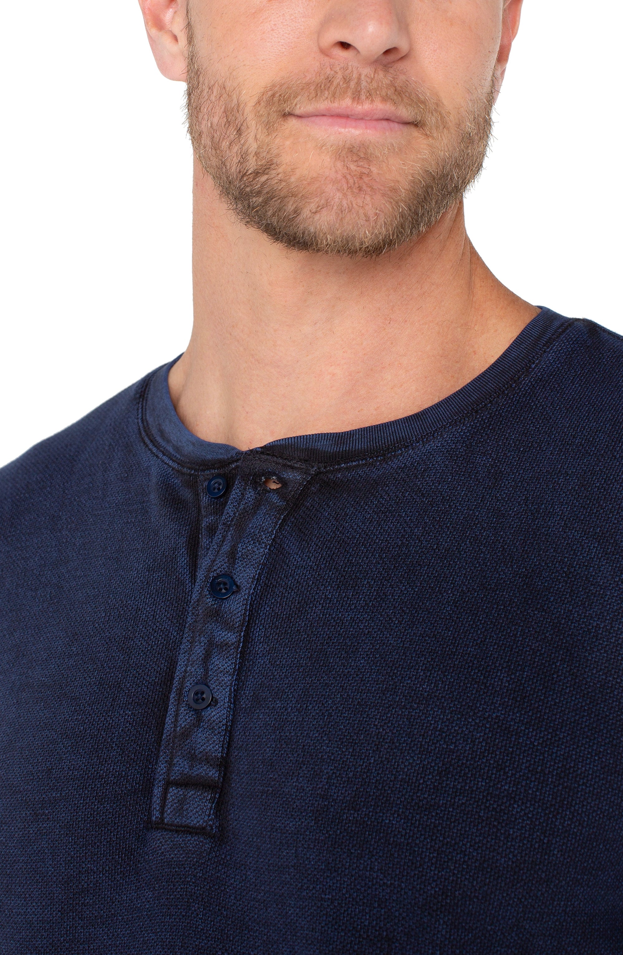 Midnight Blue & Black Men's Henley