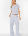 Washed Blue Lucky Stripe Top