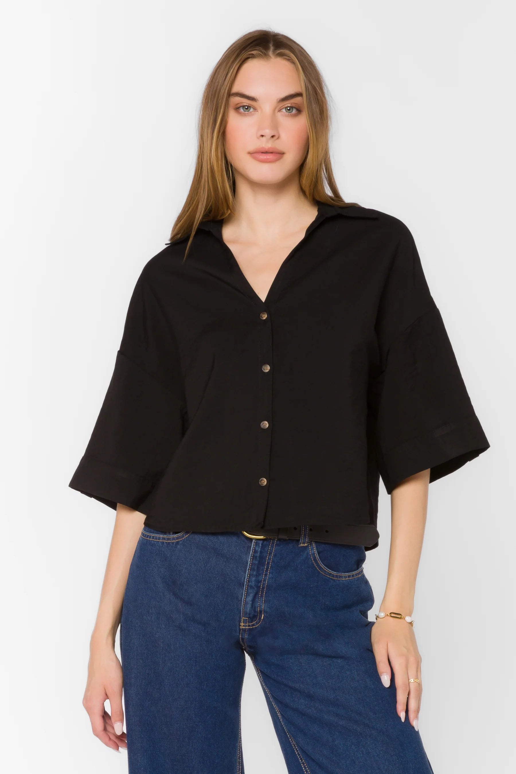 HAENGNAE ブラウス TAMAGO BLOUSE / Black Black Minx Blouse – Purpose Boutique