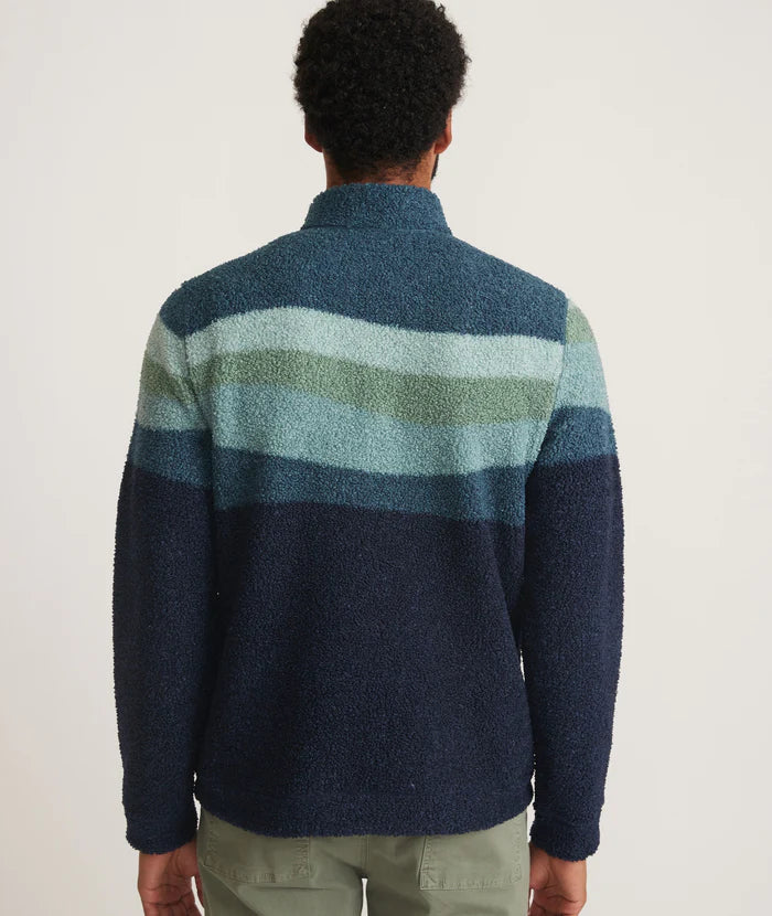 Blue Wave Colorblock Sherpa Pullover