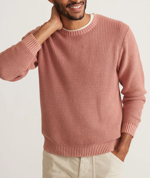 Deep Clay Garment Dye Crew Sweater