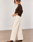 Cream Wide Leg Corduroy