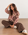 Mauve Floral & Paisley Pattern