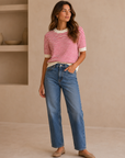 Vanilla Ice Pink Radish Norine Stripe Top