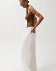 Egret Sydney High Rise Linen Bowed Wide Leg