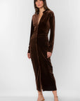 Velvet Brown Countryside Estate Dress