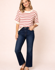 Red Cressida Striped Tee
