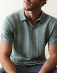 Topaz Stripe Liam Sweater Polo