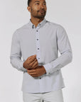 White Axton Long Sleeve Button Up