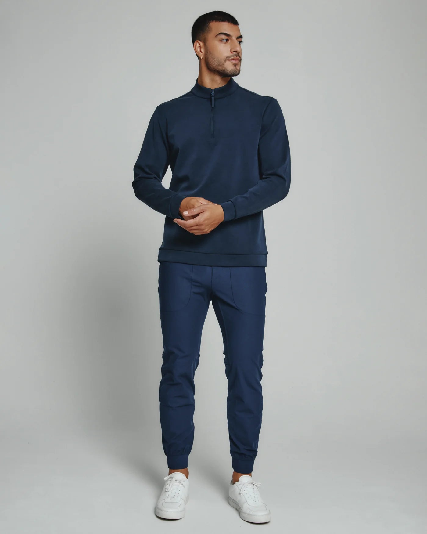 Navy Rev Quarter Zip