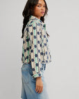 Ivory Combo Stripe Cassie Mod Jacket