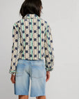 Ivory Combo Stripe Cassie Mod Jacket