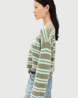 Olive Striped Sweater