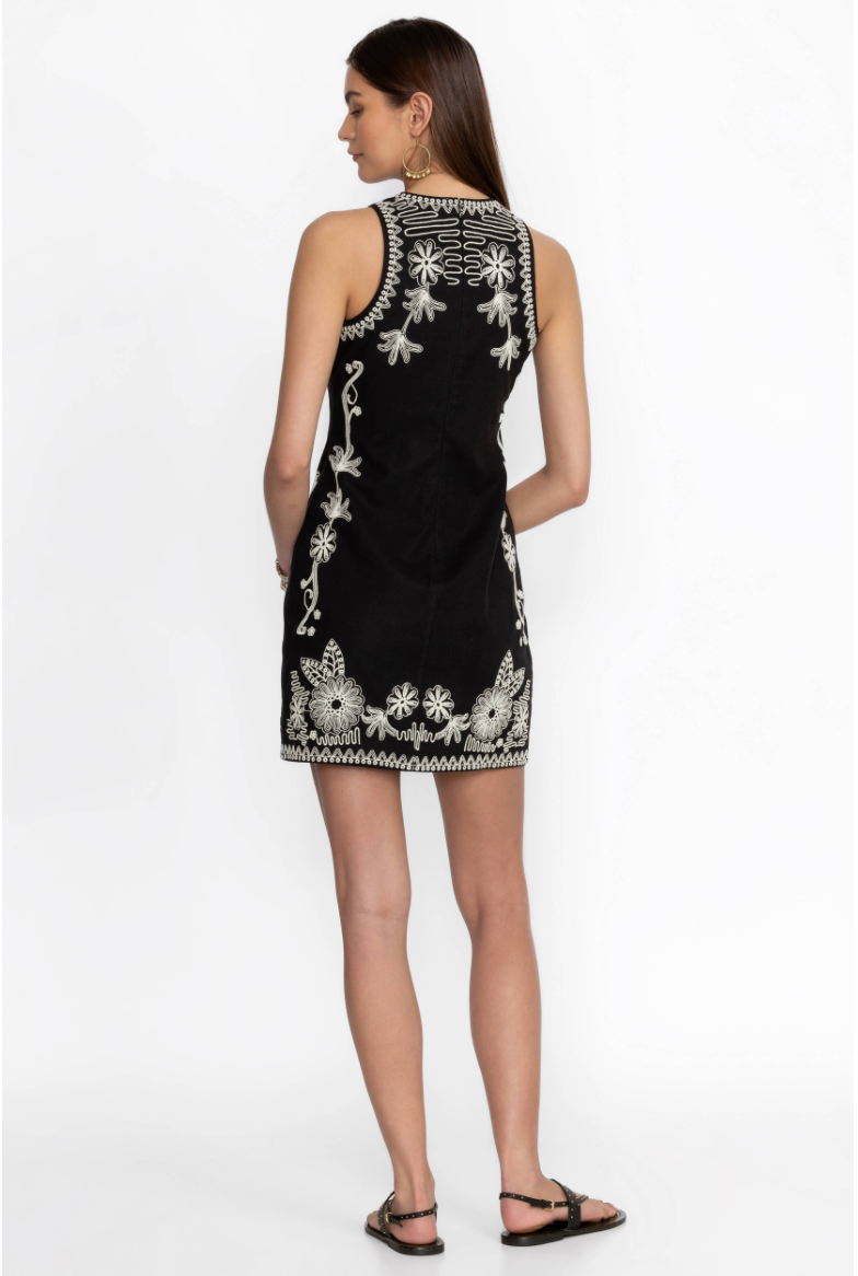 alicia mini dress Black Alicia Linen Dress