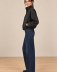 Black Phantom Funnel Neck Jacket