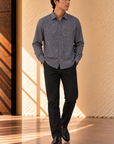 Grey Ten Years Gone Button Up