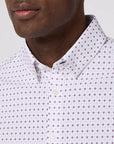Eggplant Hatch Mark Leeward LS Dress Shirt