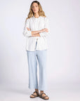 Ivory Taupe Stripe Amorette Shirt