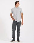 Light Grey S/S Ace Button Down