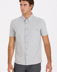 Light Grey S/S Ace Button Down
